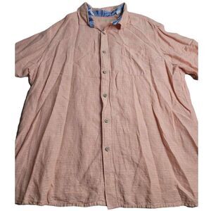3212 Caribbean Orange Short Sleeve Button Down Men's‎ 2XB